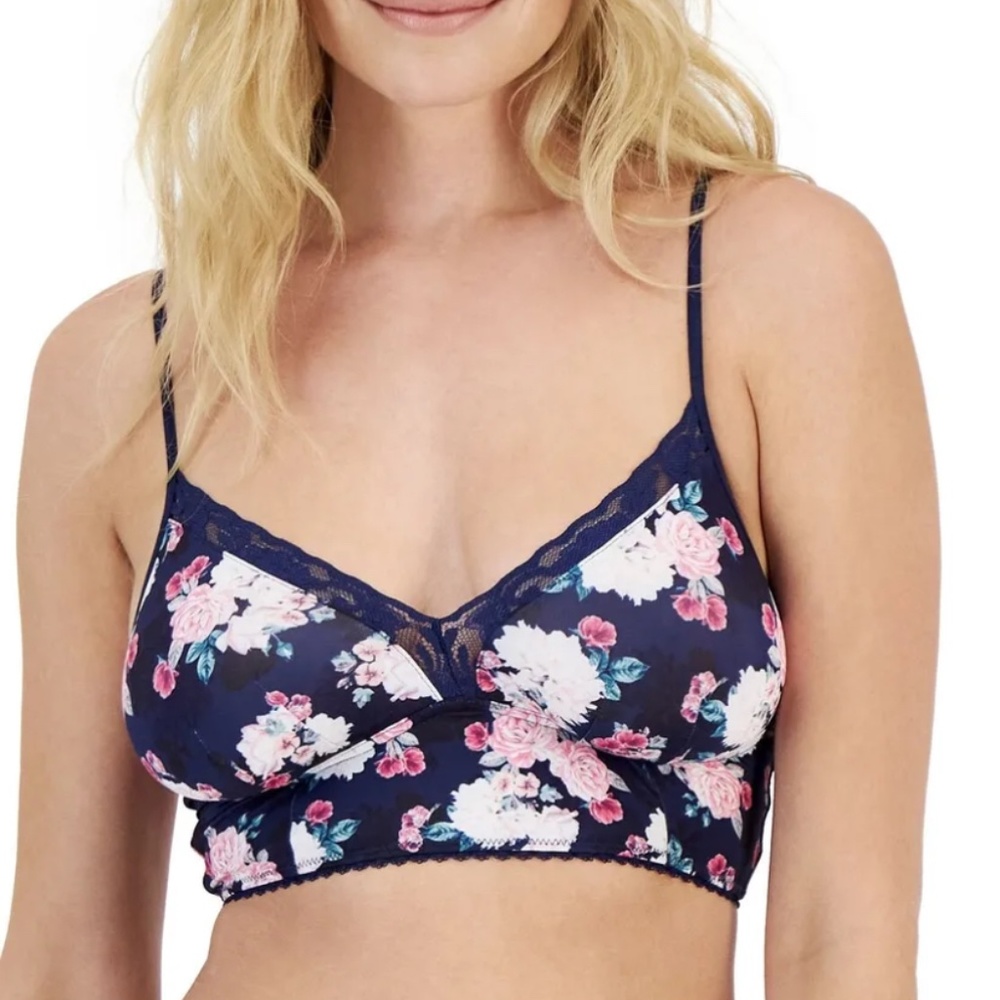 NWT INC International Concepts Womens Floral-Lace-Trim Bralette
